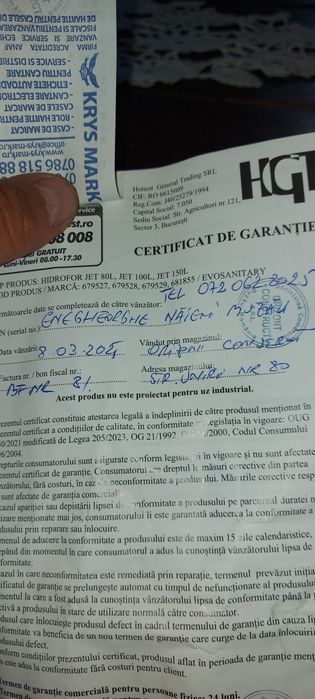 Hidrofor nou de vânzare