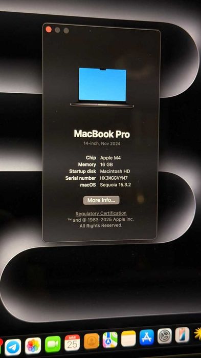 Macbook 14 pro M4 16 gb 1 tb