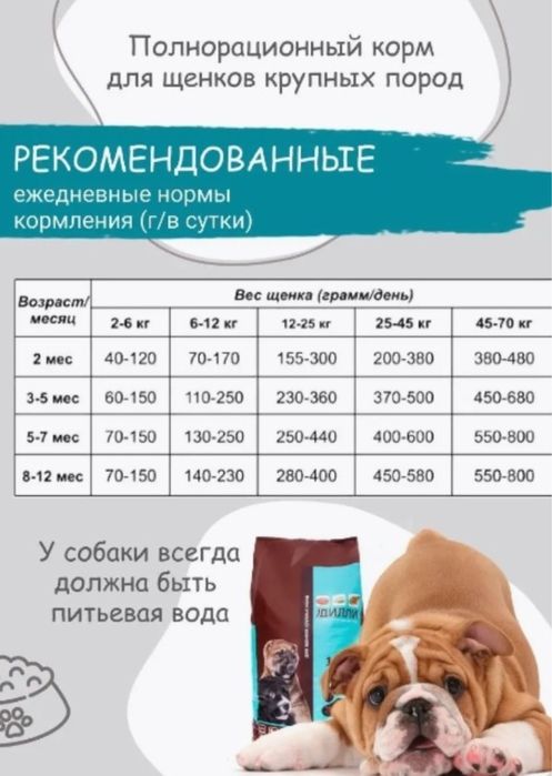 Для щенков корм .