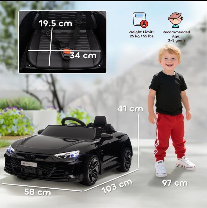 Vând mașină electrică copii Audi cu telecomanda și muzică