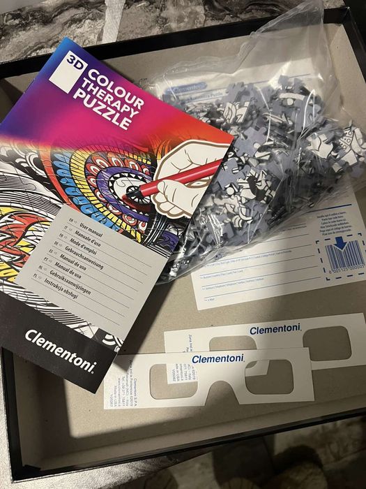 Пъзел три де за оцветяване