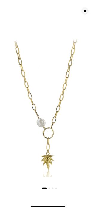 Colier perle otel inoxidabil auriu stainless steel calitativ