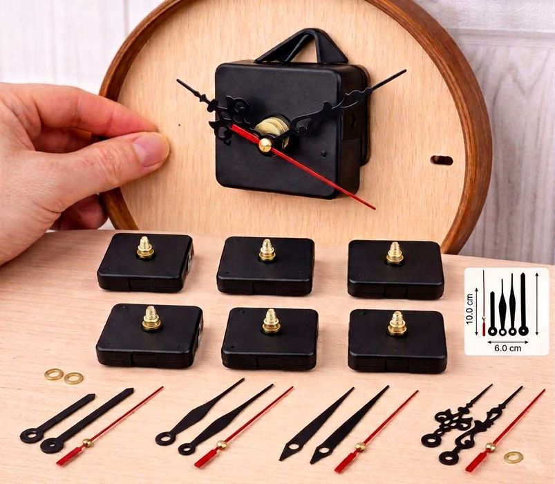 Безшумен Механизъм за Стенен Часовник с Плавен Ход.Качествени Механизми за Стенни Часовници с Дълга Ос/Резба.Смяна на Цъкащ Механизъм Стрелки 3D Цифри