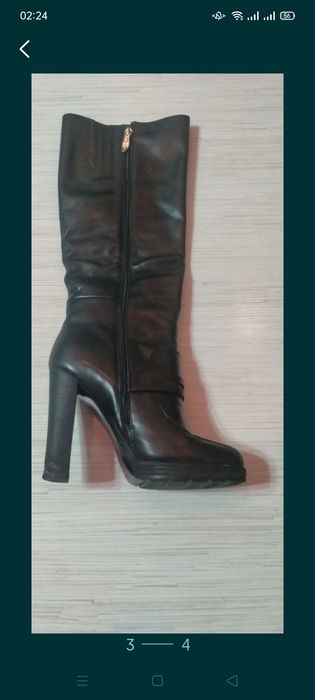 Продам сапоги кожанные