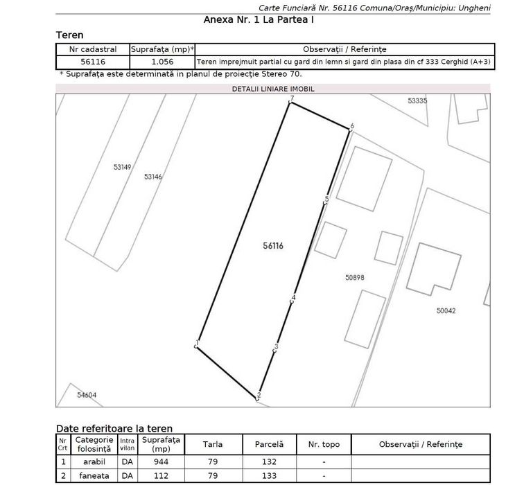 Vând teren 1.056 mp – Locație ideală pentru construcție!