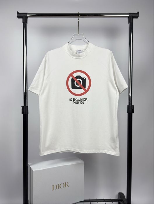 VETEMENTS «No Photo» White T-Shirt | Alb Tricou Vetements