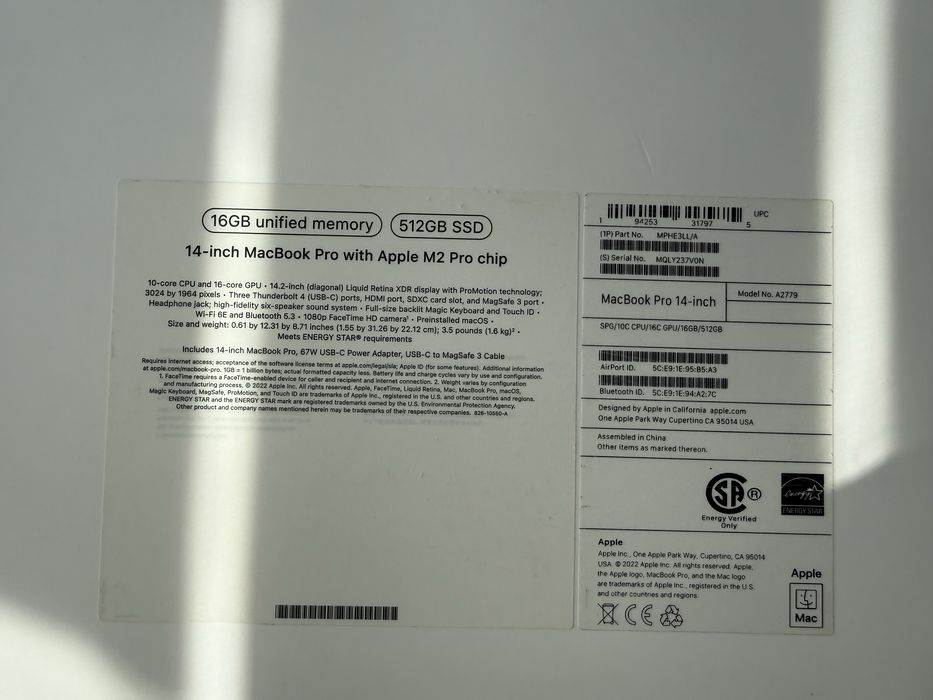 Apple MacBook Pro M2 Pro 2023 в хорошем состоянии почти новый!