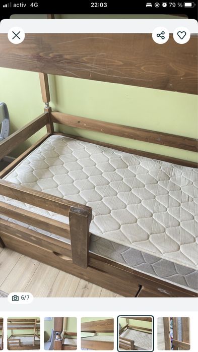 Продам кровать двухярусную.