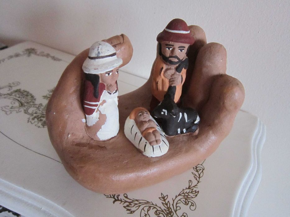 cadou rar Craciun America de Sud Scena Nasterii handmade Peru 1970