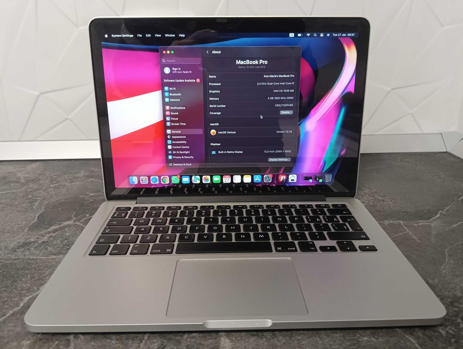 MacBook Pro Retina 13" Late 2013 stare Foarte buna la CUTIE