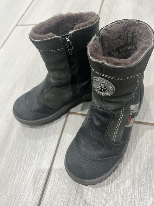 Сапоги зимние кожанные