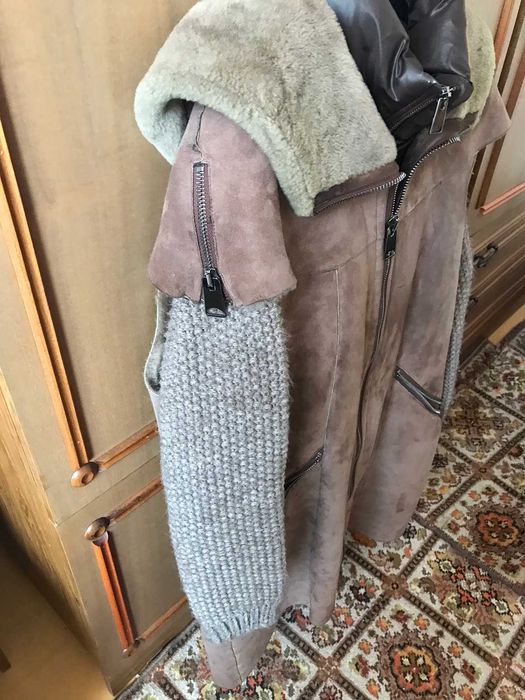 оригинальная  дубленка-двойка