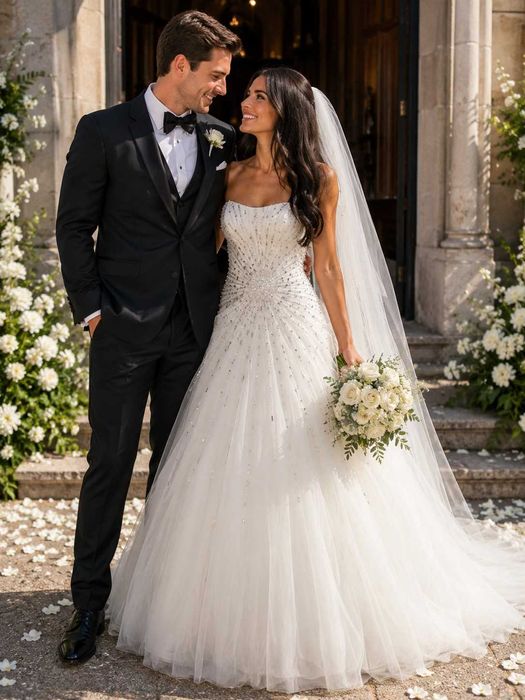 Rochie de mireasa cu crinolina