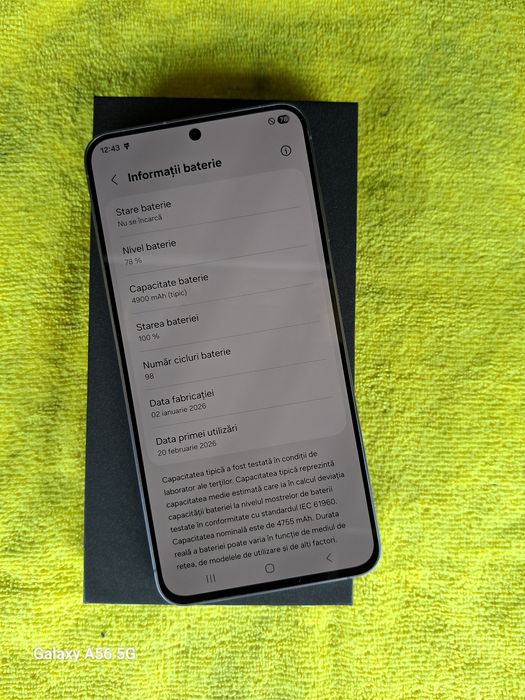 Vând/Schimb Samsung S25 Fe 5g Black Garanție Vodafone Ca Nou Dual Sim Fulbox Liber