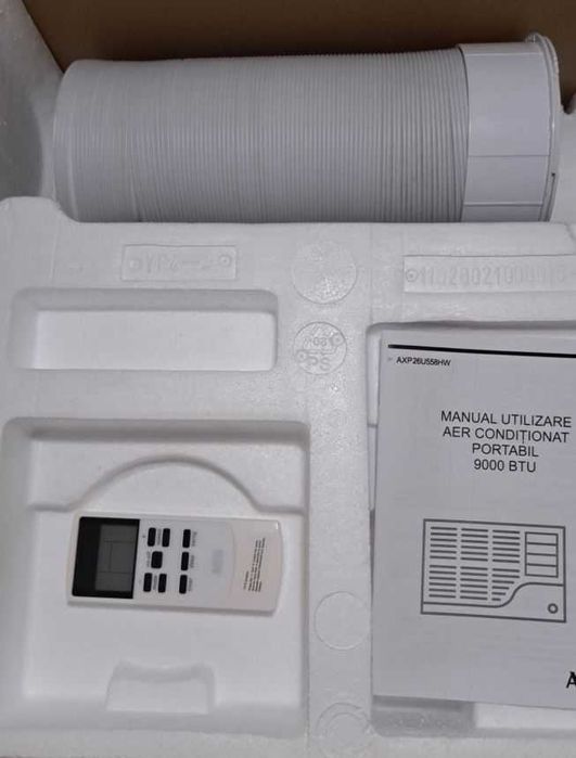 Aer conditionat portabil AEG AXP26U558HW 9000 BTU, cald/rece, proba functionare
