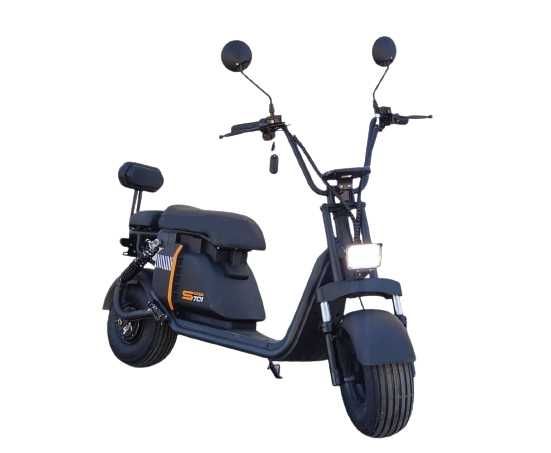 Електрически скутер тип Чопър EcoWay Middle 701 500W в черен цвят