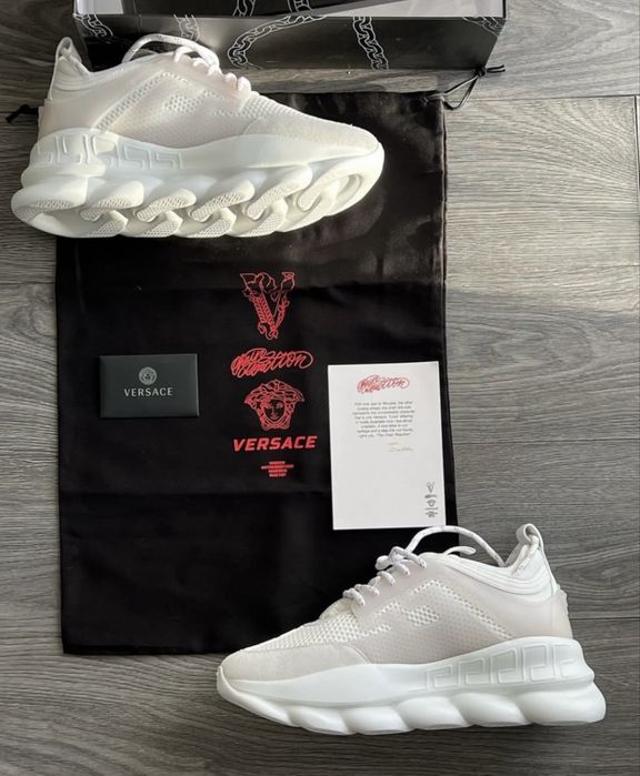 Sneakers versace chain reaction triple white