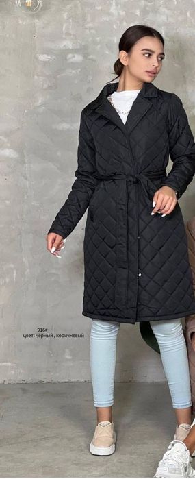 Тренч  черный / пальто