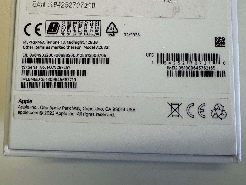 iPhone 13, 128GB, Midnight