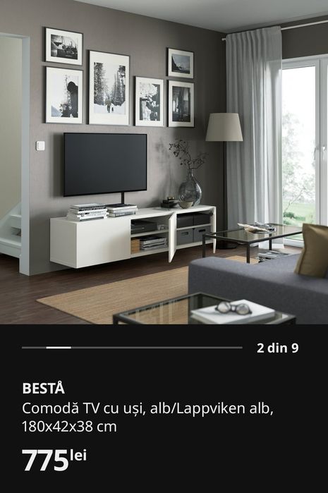 Comoda tv cu uși BESTA Ikea