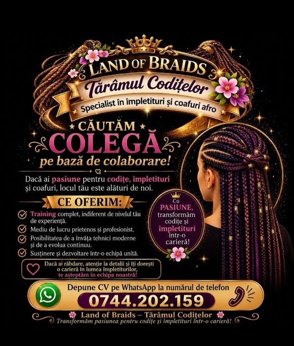 Cautam colega codite afro și împletituri