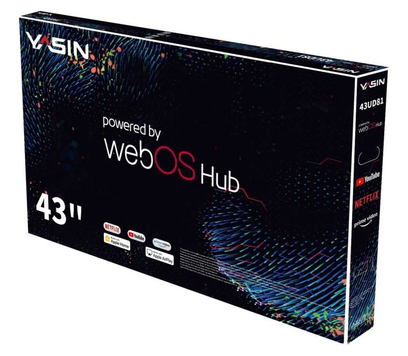 Телевизор YASIN 43UD81 43” 4K UHD WebOS Hub | Wi-Fi | Bluetooth