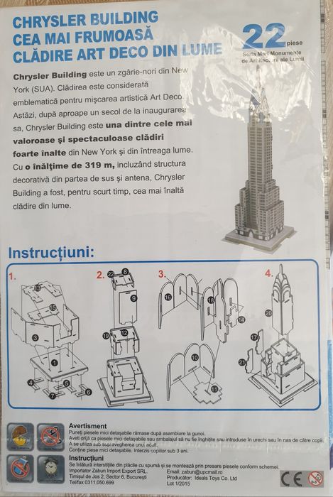 Puzzle 3D diferite modele