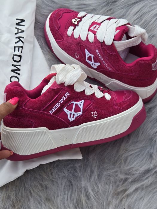 Naked Wolf оригинални дамски сникърси естествена кожа велур нови