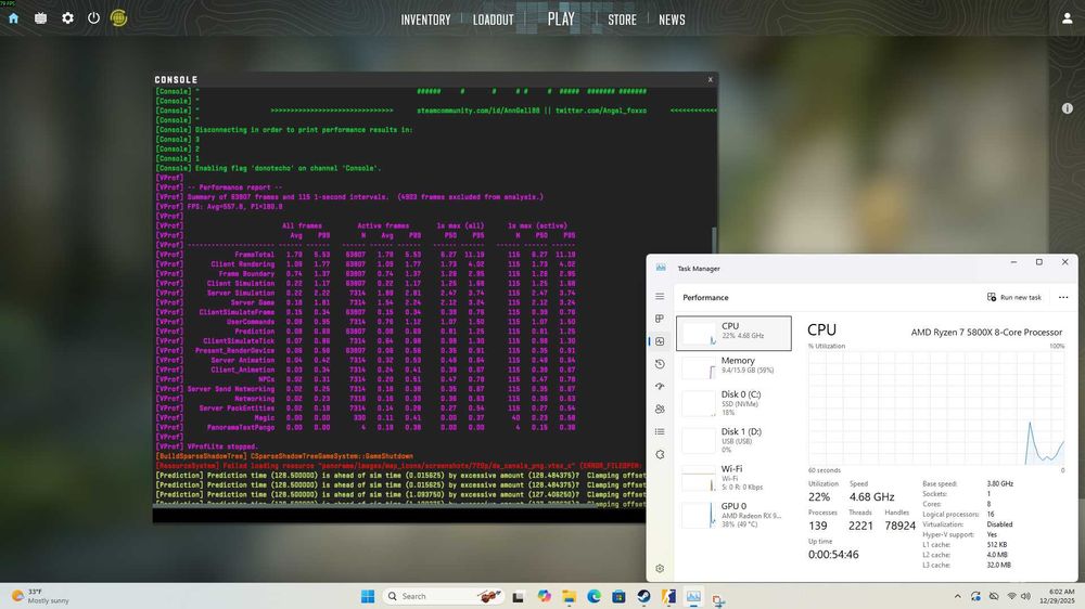 PC Gaming Ryzen 7 5800X RX 9060 XT