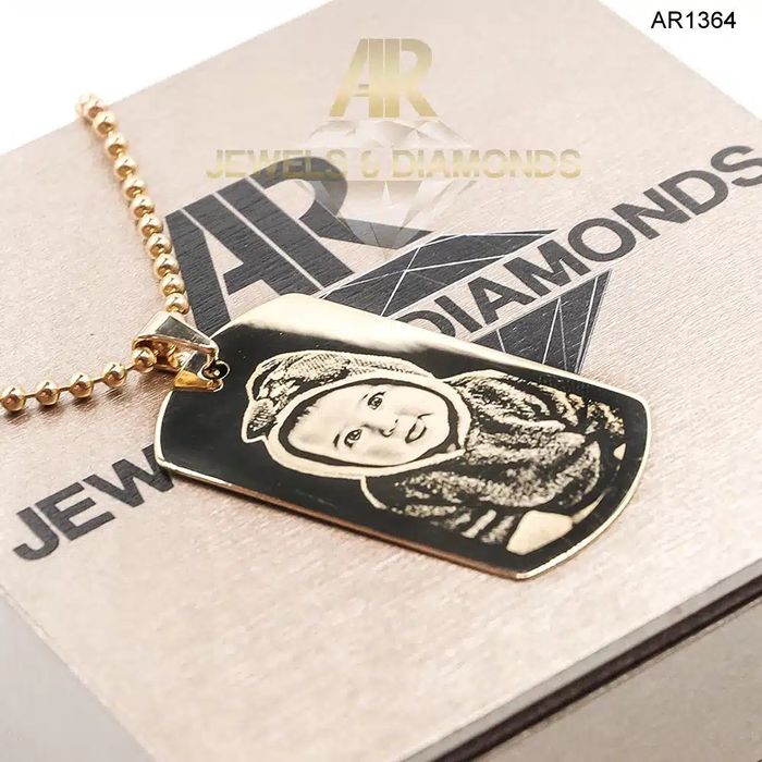 Lantisor 60cm Aur 14K cu pandantiv Army [AR1364]