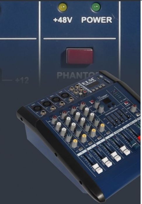 Mixer audio profesional WVGNR 4 Putere 2 x 50W 4canale BT USB MP3 16 e