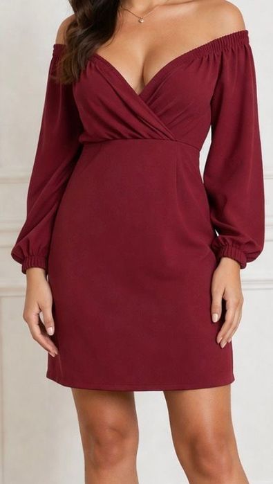 Vând rochie  eleganta cu mâneci bufante