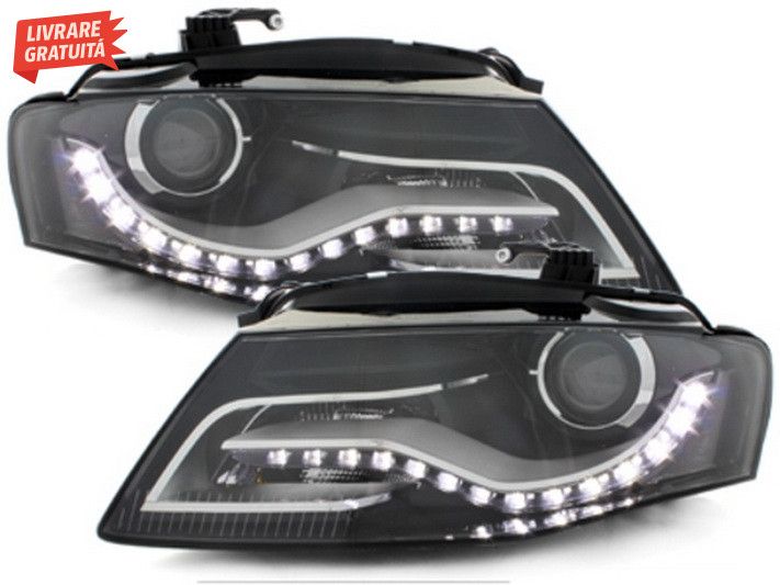 Faruri LED DRL Audi A4 B8 8K (04.2008-2011) cu Lumini de zi Integrate