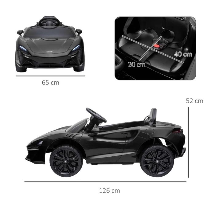 Masinuta electrica pentru copii Homcom McLaren, cu telecomandă - Neagra sau rosie , Noua Sigilata