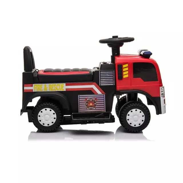 Camion cu maner 3 in 1 Kinderauto FireTruck 30W 6V, scaun tapitat,
