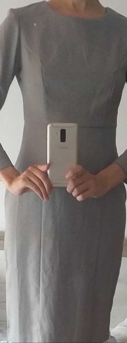 Rochie eleganta gri office Mohito noua 36