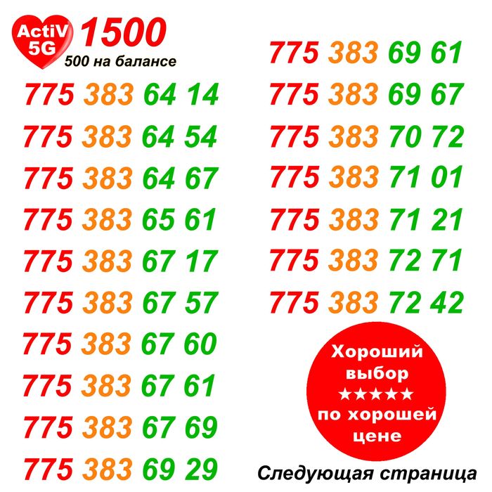 GSM Номера. Сим карты Актив