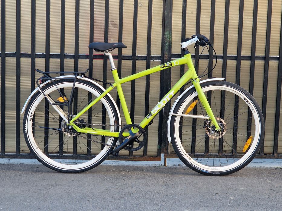 Bicicleta Scott Sub 10 Urban Bike Alfine 8 City Frâne hidraulice Cadru Alu marine L