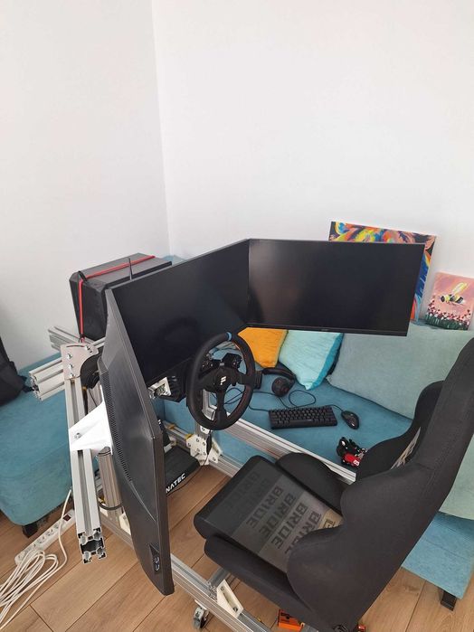 Simracing cockpit, монитор стойка, аксесоари