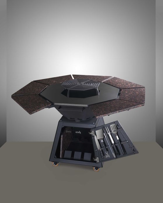 GRILL; OKTOGRILL cu polite demontabile de granit