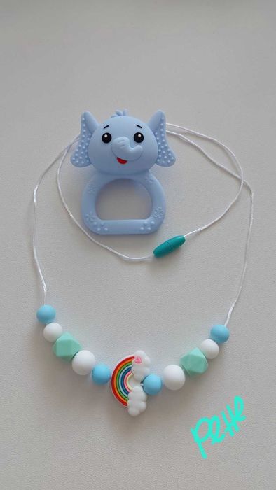 Персонализиран клипс за биберони, гердан за кърмене, гривна дъвкалка