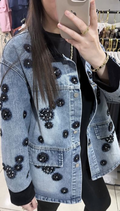 Жакет джинсовый материал