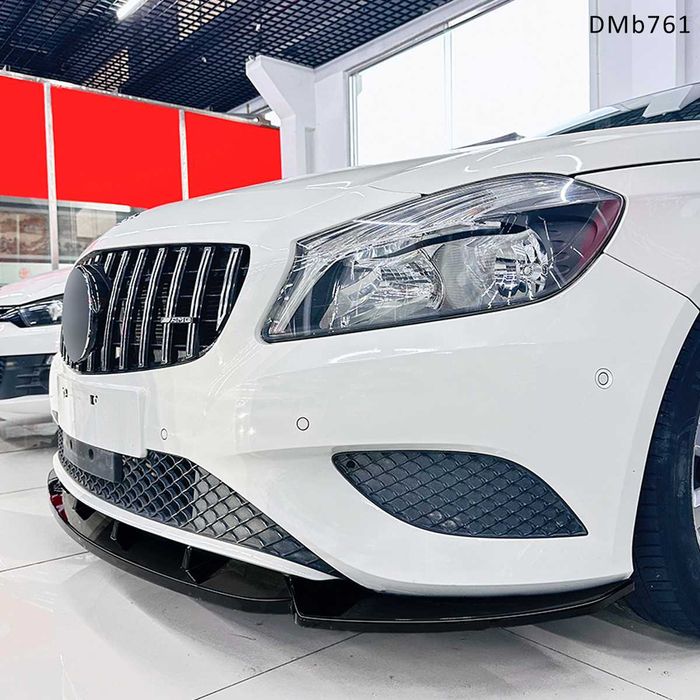 Черен лип спойлер предна броня Mercedes A W176 Pre-Face 13-15 мерцедес
