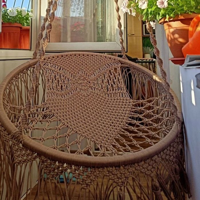Кресло гамак макраме стиль БОХО
