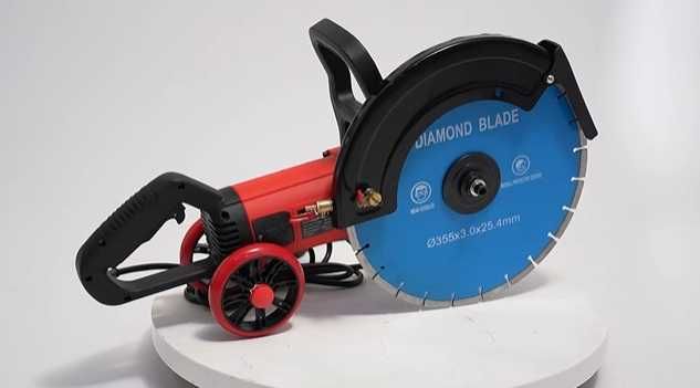 Fierastrau electric pentru beton de 4000W, lama  350 mm + rola, masina de taiat, canetal pereți, 3000 RPM