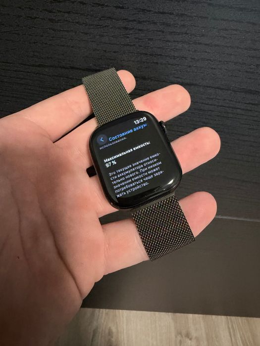 Apple Watch Series 10, 46mm.  каишка „ Milanese Loop“
