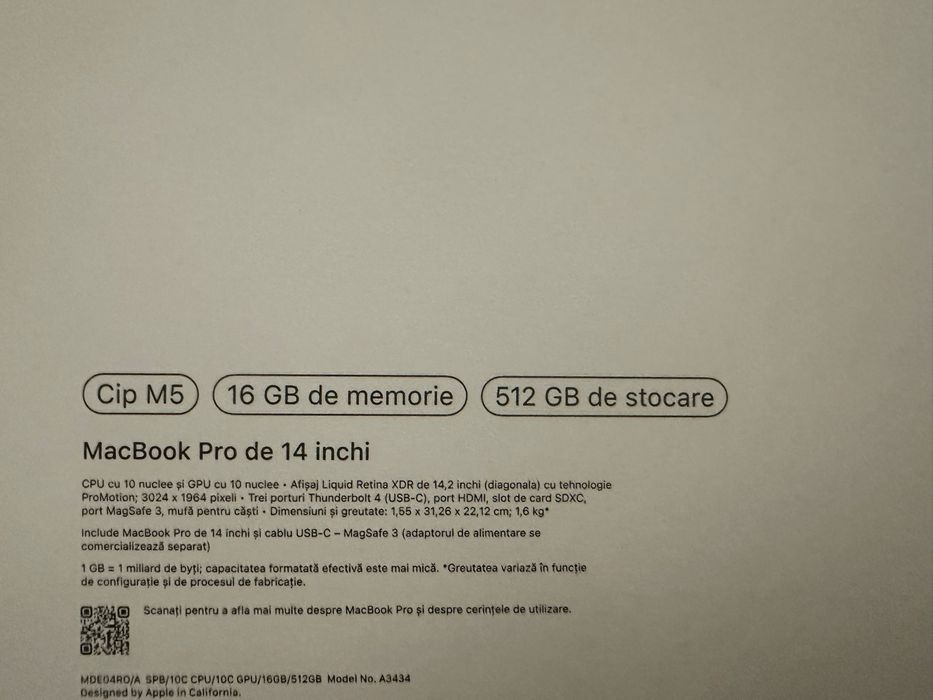 MacBook Pro - M5 -512 GB - NOU