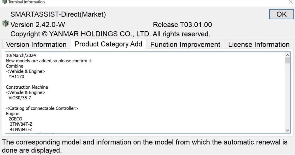 Tester/Diagnoza YANMAR pentru tractoare, excavatoare, barci, agricole