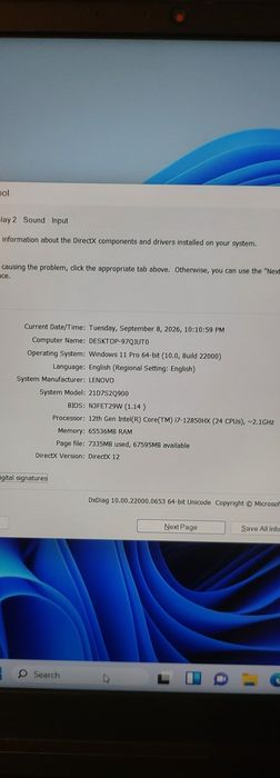 Lenovo  P16- i7(12850HX)-64GB RAM DDR5-RTX3000(12GB)