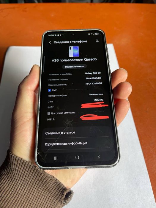 Samsung A36 5G kafolati bilan.